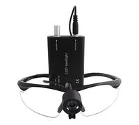 LMEIL Faro de Lupa Dental, Lupa de cirugía Dental Binocular con Faro LED, Faro quirúrgico de Dentista de Alta Intensidad 5000-30000 Lux iluminador médico para cirugía
