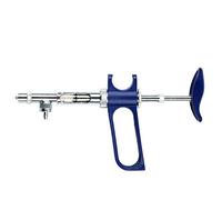 LMEILI Jeringa de Vacuna para Animales, Pistola de inyección Continua Ajustable de 0-1 ml para Pollo, Pato, Paloma y Aves de Corral