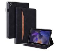LMFULM Funda para Samsung Galaxy Tab A11 / SM-X130/X133/X135 (8,7 pulgadas) Funda de piel sintética protectora inteligente con función atril estilo cartera color negro