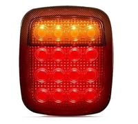 LMGMPOHOYY luces traseras 2 Luces Traseras Para Jeep Para Wrangler YJ TJ CJ, De Freno Y Marcha Atrás, Intermitentes, 16 LED, Carcasa Ahumada(Smoked with Turn)