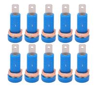 LMHHMIN 10pcs 4mm Banana Jack Socket Mount Binding Post Connector Adapter Panel for Electronic Instrument (Azul)