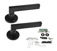 LMHHMIN 2 Piezas Manija De Puerta Cerradura Silenciosa Diseño De Rodamiento Cerraduras De Puerta Anticolisión Sin Ruido con Llaves para Dormitorio Oficina