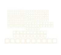 LMHHMIN 205 piezas de marcos de madera huecos sin terminar, 5 tamaños, fácil de teñir, bricolaje, colgante hueco de madera cuadrado para proyectos de manualidades