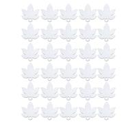 LMHHMIN 30 piezas de placa de nombre en blanco para sublimación, 8,3x8 cm, forma de hoja de arce, tapa de sublimación de cartón MDF blanco para taza de 40oz