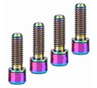 LMHHMIN 4 Piezas M6x18mm Perno de Abrazadera de Freno de Disco de Bicicleta Tornillo Fijo con Junta (M6x18 con Junta)