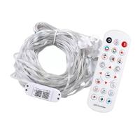 LMHHMIN 400 Luces LED de Cortina con Control Remoto y aplicación de 6.5 x 6.5 pies DIY Luces Colgantes de Hadas 5 Modos con Temporizador Ganchos para Colgar IP65 Impermeable para (Enchufe del Reino