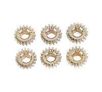 LMHHMIN 6 UNIDS Engranajes de Clavija de Afinador de Guitarra Engranaje de Orificio Hexagonal de Metal Engranaje de Botón de Cuerda para Guitarras Eléctricas Clásicas Folk (Oro)