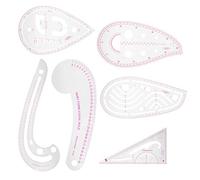 LMHHMIN 6Pcs Curve Ruler Multi-Function Plastic Vary Form Sewing Grading Proofing Clothing Designs Tool