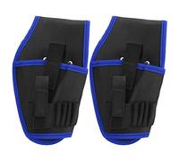 LMHHMIN Bolsa multifuncional para cinturón de taladro eléctrico, herramienta portátil inalámbrica para electricista, 2 uds. (borde azul)