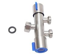 LMHHMIN Divisor de Manguera de jardín 304 Acero Inoxidable 1 Entrada 2 Salida G1/2 Divisor de Grifo Exterior Hembra para Cocina