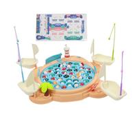 LMHHMIN eléctrico rotatorio Juguetes de Pesca magnéticos educación temprana Grande interacción Entre e Hijos música Ligera Juego de Mesa de Pesca