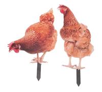 LMHHMIN Estaca de Pollo para jardín, Estaca de Figura de Animal Decorativa acrílica Resistente a la Intemperie, Colorida, para Patio de césped al Aire Libre