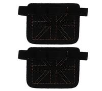 LMHHMIN Fitness Gym Grip Pads Guantes de Entrenamiento de Gimnasio de 4 Dedos de Piel de Vaca de Doble Capa Engrosados para Entrenamiento de Ejercicios de Levantamiento de Pesas (Negra)