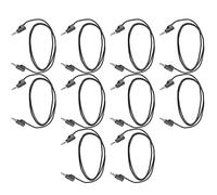 LMHHMIN Juego de 10 cables de prueba de conector banana macho a macho Cable de núcleo de latón Pruebas eléctricas J.70006 4MM (Negra)