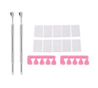 LMHHMIN Juego de 2 empujadores de cutículas para eliminación de piel muerta, empujador de cutículas versátil, pulidor de uñas, divisor de dedos para salón de uñas en casa