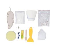 LMHHMIN - Kit de mosaicos multiusos para manualidades, innovadores y hechos a mano con forma de pluma para adultos y niños (Blanca)