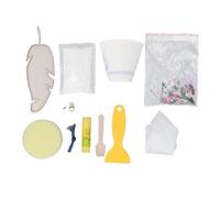 LMHHMIN - Kit de mosaicos multiusos para manualidades, innovadores y hechos a mano con forma de pluma para adultos y niños (Pluma verde)