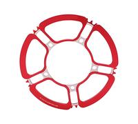 LMHHMIN Lp 58T Bicicleta Disco Único Placa Diente A Prueba De Herrumbre Cinco Agujeros Cadena Rueda Disco (Placa de pétalo LP única 58T roja)