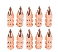 LMHHMIN Ropa Spikes Oro Rosa Doble Capa Hexágono Latón Cono Spikes DIY Artesanía Estilo Punk Remaches para Paquete de Zapatos (9 * 30MM)