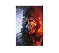 LMJUSNEFNC Póster decorativo de Mortal Kombat con diseño de juego de pintura en lienzo para pared e imagen artística moderna para decoración de dormitorio familiar, 20 x 30 pulgadas (50 x 75 cm)