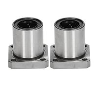 LMK20UU Linear Ball Bearings 20mm Bore | Square Flange Linear Motion Bearings for Smooth & Accurate Movement | Low Noise Guide Rail Bearing for CNC / 3D Printers/Machinery