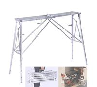 LMMIAOZ Andamio Multiusos, Escalera, Taburete, Banco, Longitud y Altura Ajustables - Mejoras del hogar, Lavado de vehículos, Trabajos de Mantenimiento, andamio Plegable, C