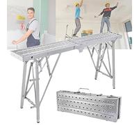LMMIAOZ Andamio Plegable Multiusos, Plataforma de Trabajo, Escalera Tipo Torre, Taburete, Banco de Trabajo para mejoras del hogar, Lavado de vehículos, Trabajos de Mantenimiento,
