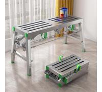 LMMIAOZ Andamio Plegable portátil - Carga de 400 kg, Altura Ajustable - Plataforma de Trabajo Multiusos, andamio, Torre, Taburete, Banco, 200 * 30 cm