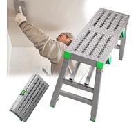 LMMIAOZ Andamio Plegable portátil con Plataforma de Trabajo, 2 Pedales de Ascenso y Altura Ajustable en 5 Posiciones para mejoras del hogar y Trabajos de Mantenimiento, A-200×40c
