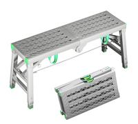 LMMIAOZ Andamio Plegable portátil, Plataforma de Trabajo, Escalera de Torre Multiusos, Taburete, Banco, Altura Ajustable con Patas Antideslizantes, Carga de 300 kg, para Limpieza