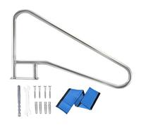 LMMIAOZ Barandillas de Acero Inoxidable para Piscinas, fáciles de Montar, para SPA, con agarres Resistentes para Entrada enterrada, 140 x 94 cm, Ideales para Soporte de rampas, a
