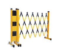 LMMIAOZ Barrera de tráfico Plegable, Puerta de Seguridad retráctil con Ruedas, Cerca móvil Duradera, roja y Blanca, para Eventos de construcción, 500 cm (16,4 pies) - Solución po