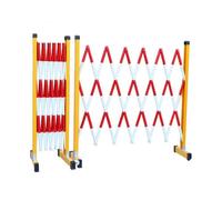 LMMIAOZ Barrera de tráfico Plegable, retráctil, con Ruedas, Duradera, móvil, roja y Blanca, para Eventos de construcción (300 cm/9,8 pies)