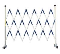 LMMIAOZ Barrera metálica Extensible - Barrera de Seguridad móvil y Valla de tráfico retráctil con Ruedas para construcción de Carreteras al Aire Libre, Eventos en garajes - 1,2 x