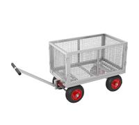 LMMIAOZ Chariot à Plateau multifonctionnel robuste Avec côtés fermés (35,4 x 23,6/90 x 60 cm) - Idéal pour le jardinage, Les travaux extérieurs et le Transport de Charges lourd