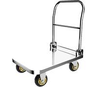 LMMIAOZ Chariot à Plateau robuste en Acier Avec roues antidérapantes, Chariot de manutention léger pour faciliter le déplacement Des Charges, idéal pour Les entrepôts et Les usag