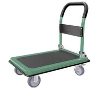 LMMIAOZ Chariot à Plateau roulant Pliable, Chariot de Transport robuste pour le chargement et le stockage, supporte jusqu'à 150 kg (Vert)