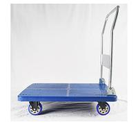 LMMIAOZ Chariot à Plateforme en Plastique léger et Pliable, Diable à 4 roues, manœuvrable à 360° pour le Transport quotidien de bagages à Domicile. Plateau plat (Dimensions : 72