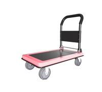 LMMIAOZ Chariot de déménagement Rose léger Avec roulettes en Caoutchouc de 10 cm, idéal pour Les bagages et Les déménagements.