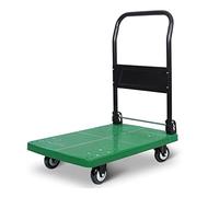 LMMIAOZ Chariot de manutention en résine Avec Plateau Mobile, poignée Pliable en métal, roues silencieuses, Chariot de Bureau/librairie Haute capacité (Couleur : B, Taille :