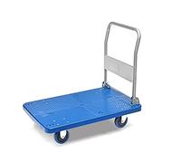 LMMIAOZ Chariot de manutention Pliable et robuste - Chariot à Plateau Avec roues silencieuses et poignée Haute capacité pour un Transport facile - Idéal pour Les usines et Les ma