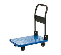 LMMIAOZ Chariot Pliable à Plateau Avec roues silencieuses - Diable réglable pour le Transport de Charges Lourdes en Fourrure - Chariot Pliable Portable (Bleu 73x49cm)