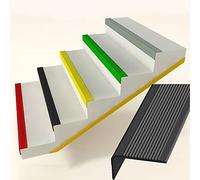 LMMIAOZ Cinta Protectora Antideslizante de PVC para Bordes de escaleras con Tira de Goma en Las Esquinas. Peldaños de Seguridad para escaleras Interiores y Exteriores, escalerill