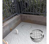 LMMIAOZ Cubierta Resistente para Tanque séptico, Tapa de inspección metálica empotrada con Asas, Tapa de Acceso de Acero Inoxidable, Tapas de Pozo para aceras, Tapa de Acceso re