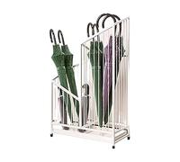 LMMIAOZ Elegant White Metal Umbrella Stand with Removable Drip Tray, Space-Saving Design for Home or Office Entryway, and Stylish, 40 x 25 x 62 cm.