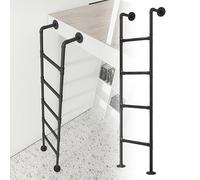 LMMIAOZ Escalera de Acceso al ático Ajustable de Alta Resistencia - Escalera metálica de 1 a 3 Metros para literas y caravanas. Diseño de Hierro Duradero para un Ascenso Seguro.