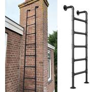 LMMIAOZ Escalera metálica para desván, sótano, Pozo de Ventana, Escape de Incendios, litera del ático (155 cm/61 Pulgadas)