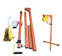 LMMIAOZ Herramienta portátil para elevar Unidades Exteriores de Aire Acondicionado, cabrestante Manual 1C + Soporte de 3 HP, Equipo especializado para elevar Unidades Exteriores