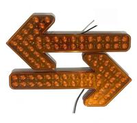 LMMIAOZ Luces estroboscópicas LED de 12 V/24 V con Forma de Flecha: señal Intermitente de Alta Visibilidad, luz de señalización de Flechas de tráfico (par), para vehículos de con