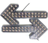 LMMIAOZ Luces estroboscópicas LED de 12 V/24 V con Forma de Flecha: señal Intermitente de Alta Visibilidad, luz de señalización de Flechas de tráfico (par), para vehículos de con